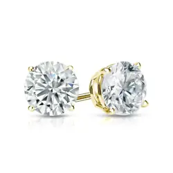 This pair of Round cut or Round shape simulated diamonds excellent cut, Bright White D Color, and VVS1 Purity....