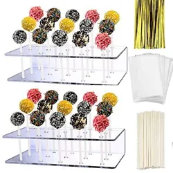 The inside and outside of the lollipop rack are protected by film. High quality acrylic: Lollipop stand holder is made...