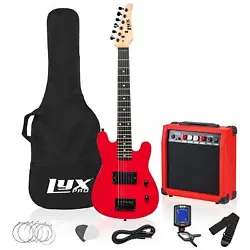The electric guitar set also includes a comprehensive, yet easy-to-understand user guide. It features a 3/4-sized 30”...