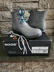 BOGS Womens Amanda Chukka Gray Glossy Rubber Rain Boots Size 9. Excellent condition, worn once. Includes original box &...
