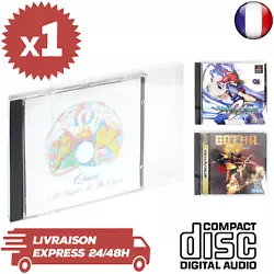 BOITIER DE PROTECTION CRYSTAL BOX POUR JEUX DISC COMPACT. Compatibilité Boite CD standard (Album, Sega Saturn,...