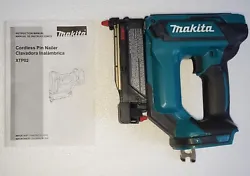 Makita 18V LXT® Lithium‑Ion Cordless Pin Nailer, 23 Ga., Tool Only. Reconditioned by Makita. Cordless for increased...