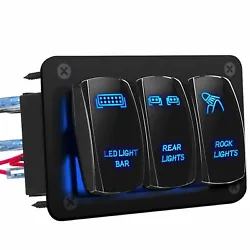 Product Features: Unique Technology: Different from other Matte 3 Gang Rocker Switch Panels, we take unique technology...