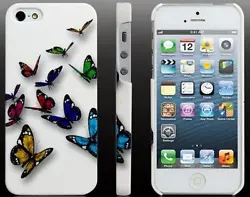 Superbe coque Papillons compatible Iphone 5 et 5S.