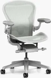 The Aeron in Onyx goes one step further. Herrman Miller Aeron Chair Remastered Features: Size B FULLY LOADED Lumbar...