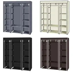 The Size for The Clothes Wardrobe Makes it Suitable for Organizing Your Small Rooms and Walk-In Closet. It Will be...