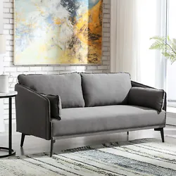A marriage of comfort and contemporary allure, the eye-catching grey loveseat is sure to lend style to your living room...