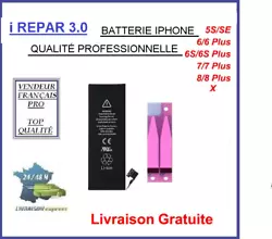 Batterie iphone 5 / 5s/5c / SE/ 6 / 6S / 6+ / 6S+ / 7 / 7+ / 8 / 8+ / X / XR / XS / XS MAX. Descriptif technique...