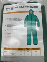Non-Surgical Isolation Coverall SIZE X-Large. Alpha Sized. Reusable / Washable. Exceeds CDC Guidance for protection...