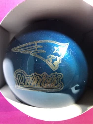 SC Christmas New England Patriots Ball Ornament Laser Engraved Heirloom Keepsake. Bulb missing from ornament