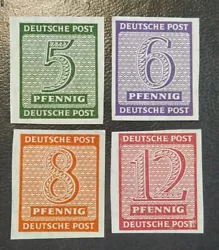 Série 4 Timbres Non Dentelé Allemagne Orientale Saxe N° 1 À 4 Neuf(*) 1945  Nhésitez pas à faire un tour dans la...