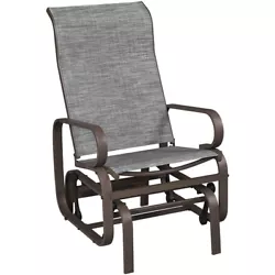 Résistance aux intempéries : Soutenue par cadre métallique avec revêtement antirouille, ce fauteuil à bascule de...