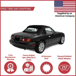   BRAND NEW MAZDA MIATA (1989-2005) CONVERTIBLE TOP WITH PLASTIC WINDOW One Piece Top (Easy Install)   MATERIAL: OEM...