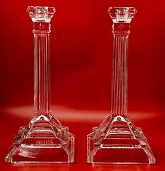 St Georges Toscany Lead Crystal Candlestick Candelabra Tapered Candle Holder 10