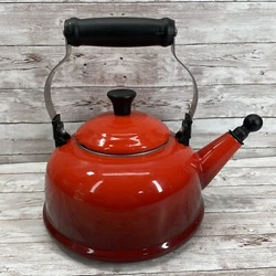 Le Creuset Enameled Steel 1.7-Quart Red Tea Kettle - Please ReadCondition is pre owned. Some minor cosmetic wear. Some...