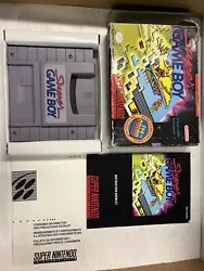 SNES Super Nintendo GAMEBOY Game System Accessory w/ Original Box & Packaging. Cartridge and manual is in very good...