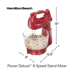 The stand and hand mixer has a powerful 275-watt peak power motor for all your mixing needs. As you mix, the Shift &...