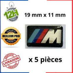 5 x Autocollant Logo 3D M-TECH pour customiser vos jantes et volant pour donner un style épurer et élégant.