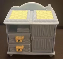 FISHER PRICE Loving Family Dollhouse Blue Changing Table for Baby Nursery Twins. Some scratches. Please see pictures...