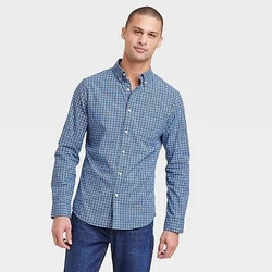 •Printed long-sleeve shirt •Slim-fit silhouette •Cotton fabric with stretch •Collared neckline, button-down...