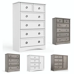 Chest with wide slides, drawers canglide out mostly. The drawer can glide out mostly, fits normally folded shirts into...
