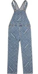 2017 Supreme Louis Vuitton mens Jacquard denim overalls. Condition is 