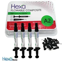Hexa Dental Flowable Composite. 4 Syringes x 2 gm. Low Viscosity. Light Cure. Health & Beauty.