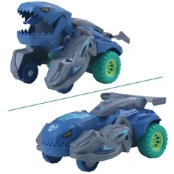 【Dinosaur Toy Cars】The simple Inertia Car dinosaur cars are easy to play, go fast and sturdy. Only need to gently...