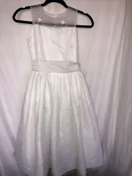 Us Angels Dress Girls Size 12- White Sleeveless - Wedding Flower Girl Easter. Very good condition- no rips, holes, or...