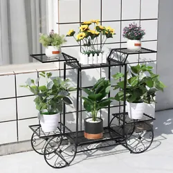 Multilayer 6 Tiers Plant Stand Flower Pot Holder for Condos Patio Balcony Garden.