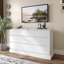 Sleek and sophisticated style gets a showcase in this elegant, spacious dresser.