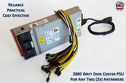 Two Antminer S9 / S9i / S9j / T9+ / S7. Two Antminer L3++ / D3. utmost reliability, hardiness, and efficiency. 2880...