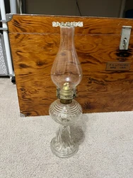 Vintage DABS Swirled Glass Oil Kerosene Hurricane Lamp Made in Portugal. Original wickIn great condition