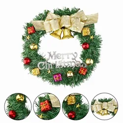 EASY TO DECORATE: You can easily decorate your space. Christmas Wreath for Front Door Artificial Wreath Christmas Party...