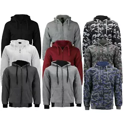 There is sherpa lining only throughout the hood and body. Extra soft and comfortable sherpa fleece lining through hood...
