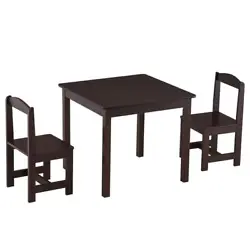 Here is our Simple Childrens Table and Chair Set of 3 1 Table 2 Chairs. The stains on the table can be cleaned quickly,...