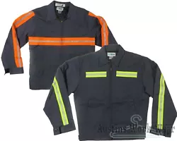 Hi vis striping may be in a different style than pictured. Used Uniform Reflective Hi-Vis Work Jackets. Still in very...