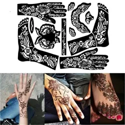 Cut the top part of Henna Tattoo Paste off 3-5mm. Type: temporary tattoo stencils. Press out the air on the top of the...