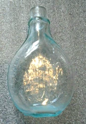 Small G embossed at base. Seamless neck with hand tooled rim lip. Bubbles in the glass. Excellent condition. No cracks...