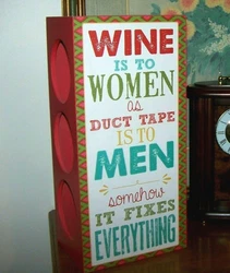 FUNNY 3 BOTTLE WINE HOLDER RACK. Im human and mistakes happen. 15.75