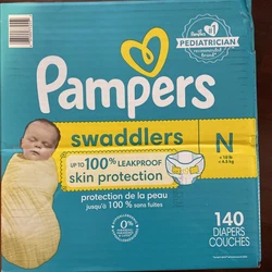 Pampers Swaddlers Disposable Baby Diapers Newborn 140 Count.