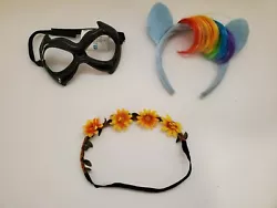 My Little Pony MLP Rainbow Dash Costume Cosplay Headband,bat girl. Sunflowers. Condition is 