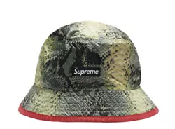 Supreme X North Face Crocodile Skin Bucket Hat Crusher Size S/M.