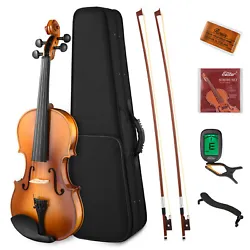 🎻The Eastar EVA-330 4/4 full size violin is made of spruce wood panels, maple backboards and side plates. It is cut...