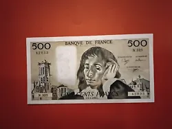 Billet De 500 francs Pascal en Très Bon État Craquant, Très Beau Billet De 1990 , Billet bien côté et recherché,...