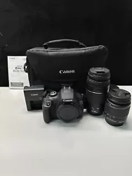 We are selling a good working condition Canon EOS Rebel T7 DSLR Camera with 18-55mm & 75-300mm Lenses 24.1 MP 3