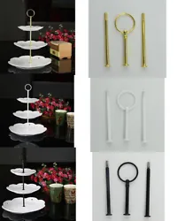 Quantity: 1 cake plate stand (Plates not included). Size: Two layers long 11.4CM Three layers long 21.6CM. Material:...