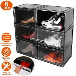 Choose this set of shoe boxes. The transparent design ensures that your collection is displayed from all angles, so you...