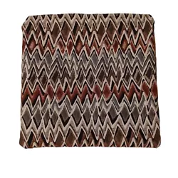 Thick rugged beautiful 20x20 cushion pillow covers multi color brown black beige zigzag modern geometric design