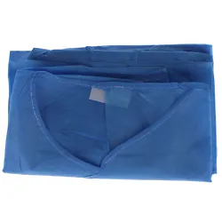 Blue Disposable Isolation Gowns 10/bag, Regular/Large, full length, fluid-resistant tie back protective gowns. Made...